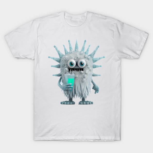 Meet Slurpee: The Cool and Collected Ice Monster T-Shirt by PixelProphets